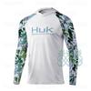 HUK Fishing Clothing Men's Long-sleeved Fishing T-shirt Sunscreen Breathable Mosquito-proof Hooded Fishing Clothing