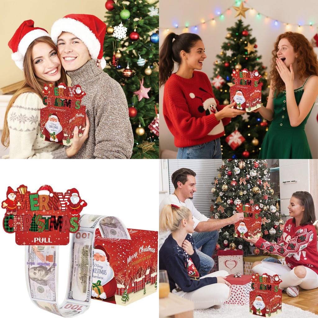 Santa Claus Decorative Box With Red Fade Finish For Christmas Events And Party Decorations