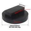 1 Pcs black rubber pad slotted floor jack pad wear-resistant shock-absorbing pad support block buffer block support
