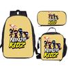 NINJA KIDZ 3-teiliges Set Kinder Schulrucksack mit Umhängetasche Federmäppchen Schultaschen für Jungen Mädchen Bestes Geschenk