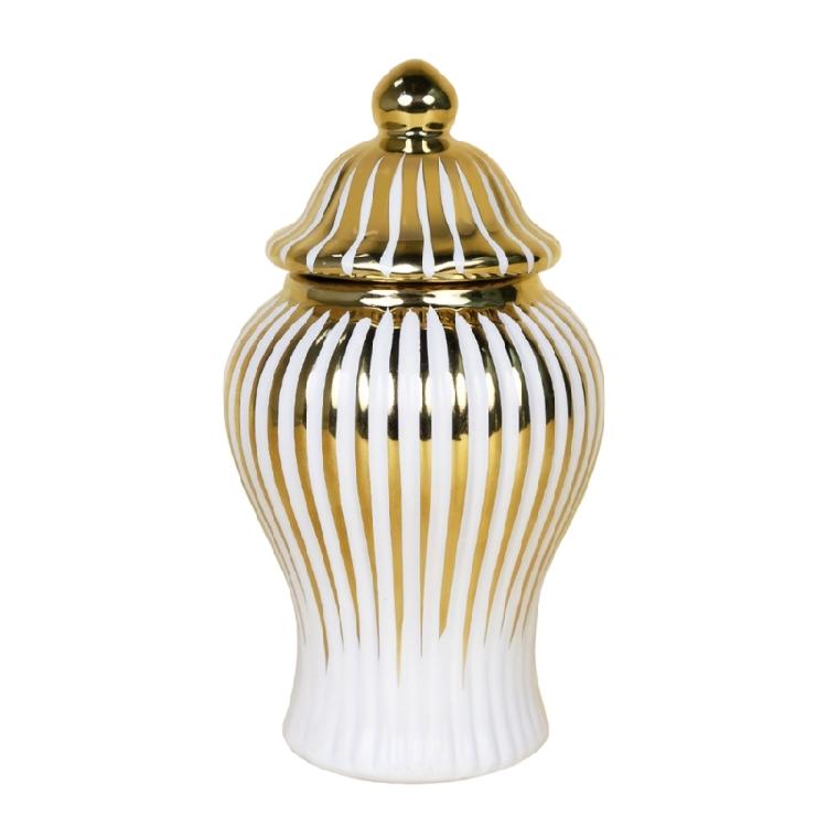 

European Ceramic Gingers Jar Porcelain Vases with Lid Floral Arrangements for Entryway or Table Centerpieces Decoration