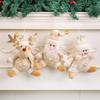 Snowman Christmas Tree Pendant Santa Claus Xmas Hanging Doll Plush Elk Ornament  Christmas Party