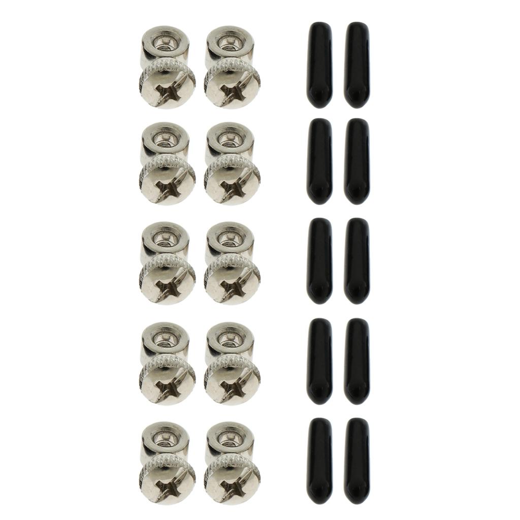 25 Pair Cable Screw End Cap Cover Hardware for Skipping Rope