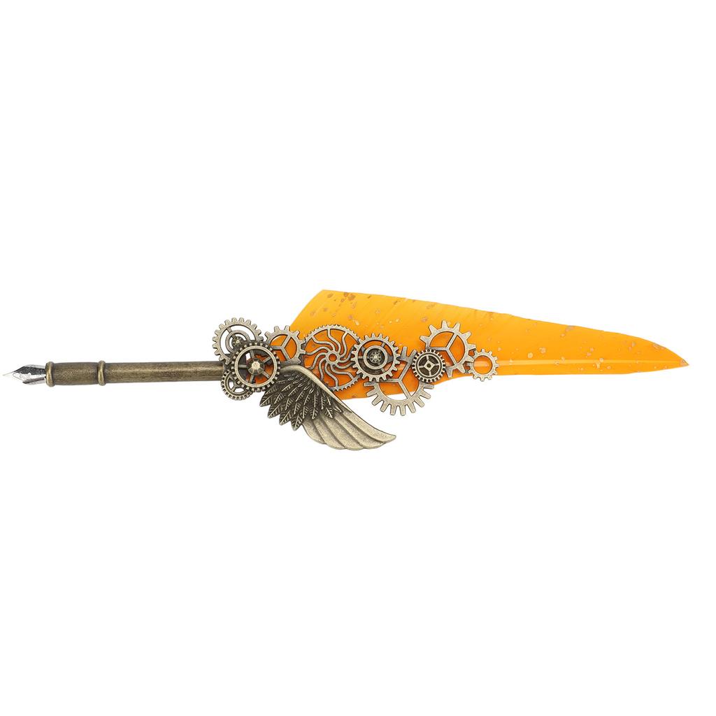 Quill Pen Set Metal Penholder Retro Elegant   Clear Engraving Flat Nib 1 to 5mmCelsius0.04 to 0.20in Writing Dip Pen Kit