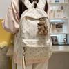 Schoolbag Junior High Cute Schoolbag New Backpack Youth Leisure Travel Large Capacity Cartoon Polka Dot Shoulder Back