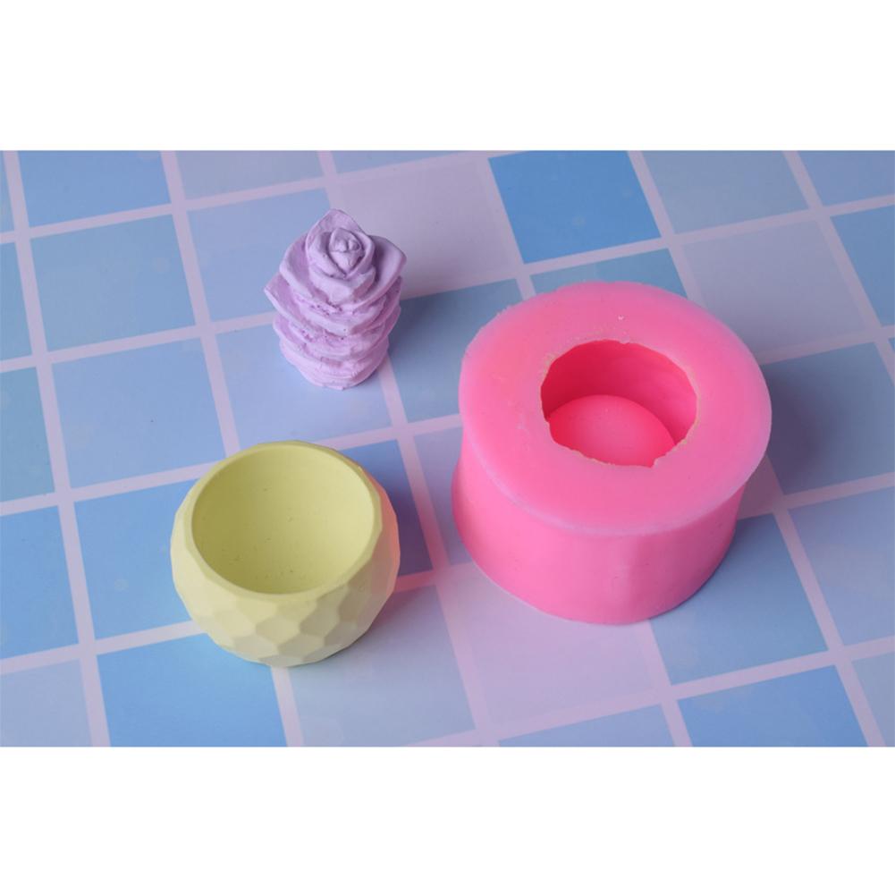Silikon-Blumentopf-Formen für Kunsthandwerk, polygonale Gussformen, DIY-Sukkulenten-Blumentopf, Tonform, 3 Stile, Betonform