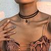 Tooxika Glass Diamond Temperament Double Layer Collarbone Chain Retro Short Personalised Necklace