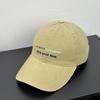 Fashion Hat autumn and winter new Korean version color letter embroidered baseball hat men and women sunshade simple big head circumference soft top