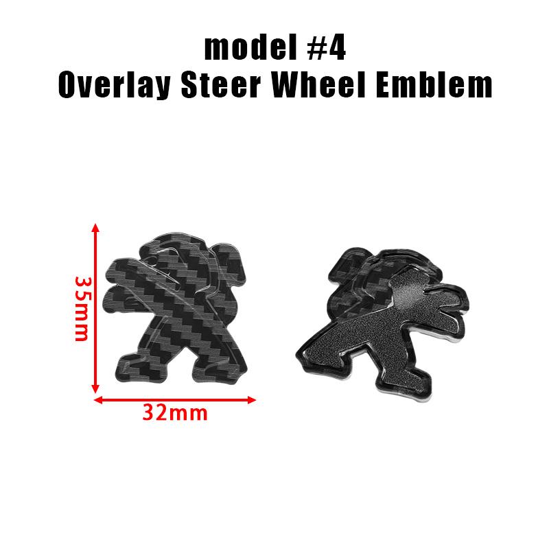 2026 Hot Car Sticker 3D ABS Car Interior Steering Wheel Sticker Emblem Badge For Peugeot 308 208 206 407 106 207 2008 508 Rcz GT