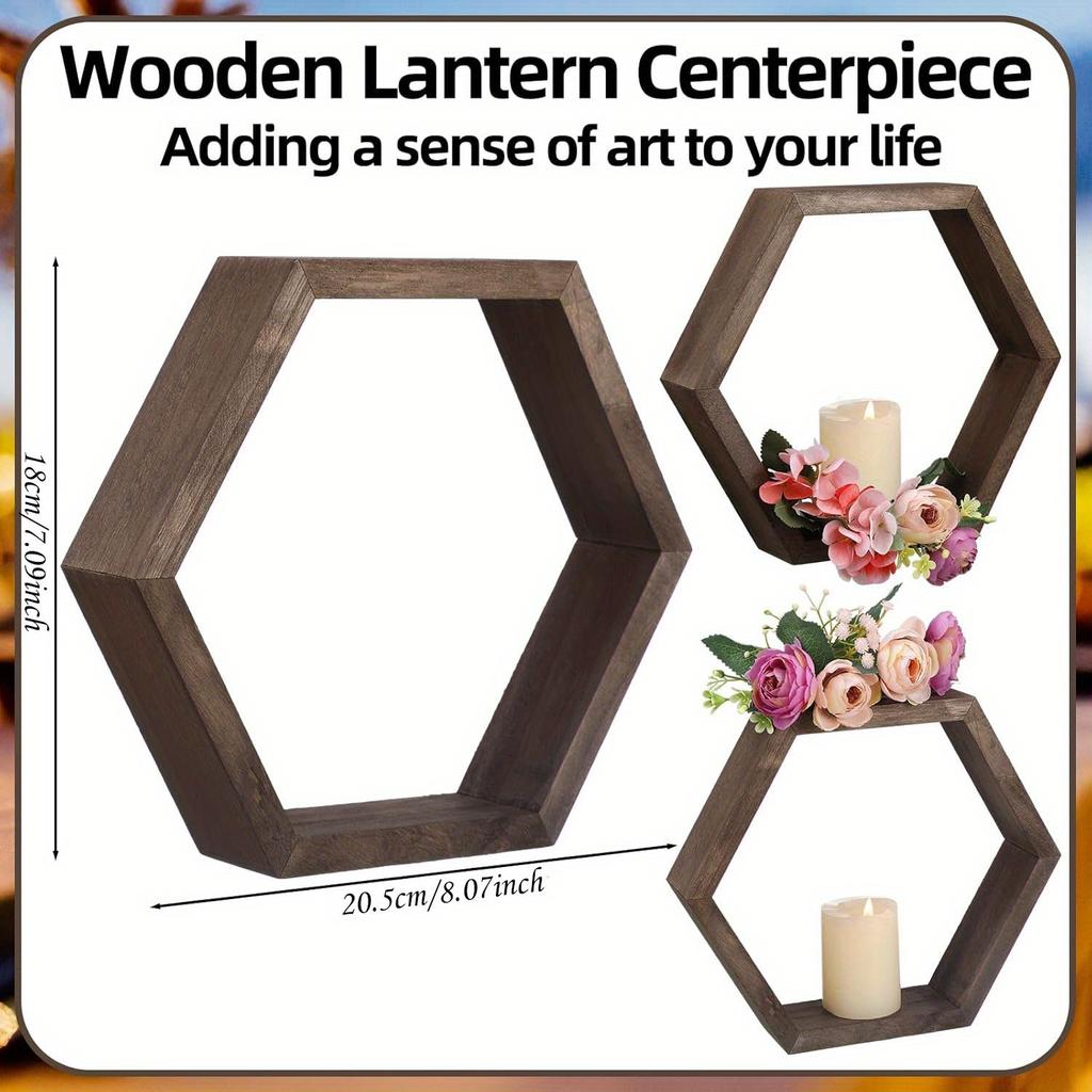 Hexagon floating wall shelf, hexagon storage rack - for home decoration lovers - perfect gift - suitable for bathroom, bedroom