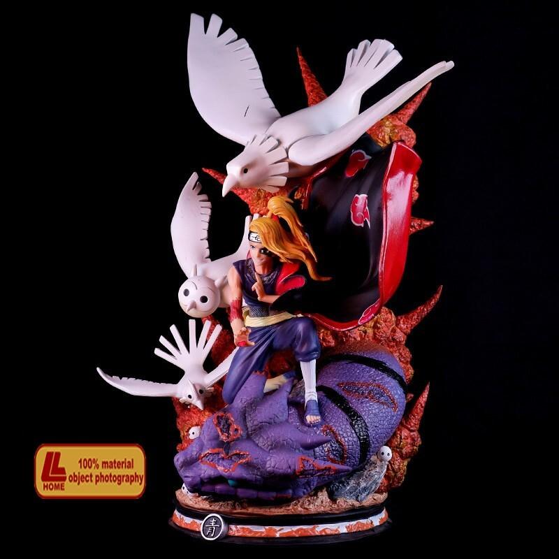 Anime Ninja Shippuden Akatsuki Deidara Fight GK Big PVC Figure Statue Toy Gift