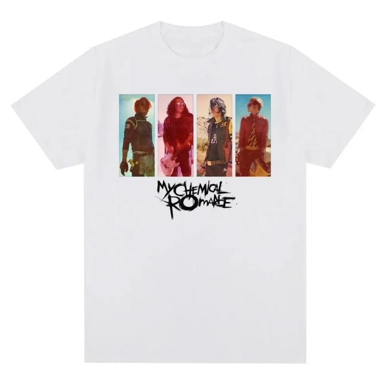My Chemical Romance Mcr Band Uomo Donna T-shirt in cotone T-shirt stampata T-shirt casual a maniche corte Streetwear Trend Tee Tops