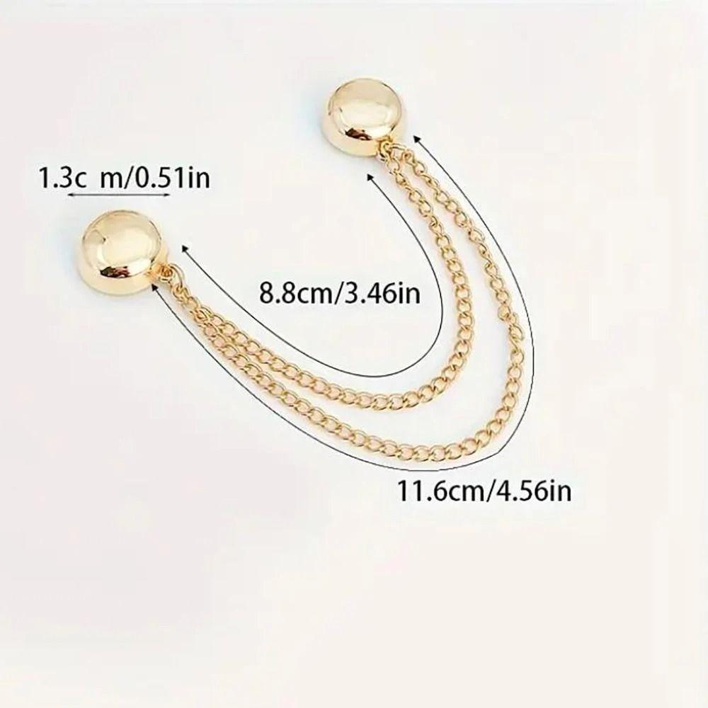 Multi-Function Shorten Trouser Clip Button Tassel Chain Cuff-link Leg Cuff Fixing Pin Skirts