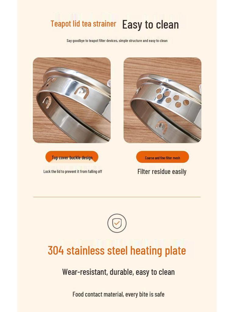 Oală de sănătate Ceainic electric din sticlă izolată