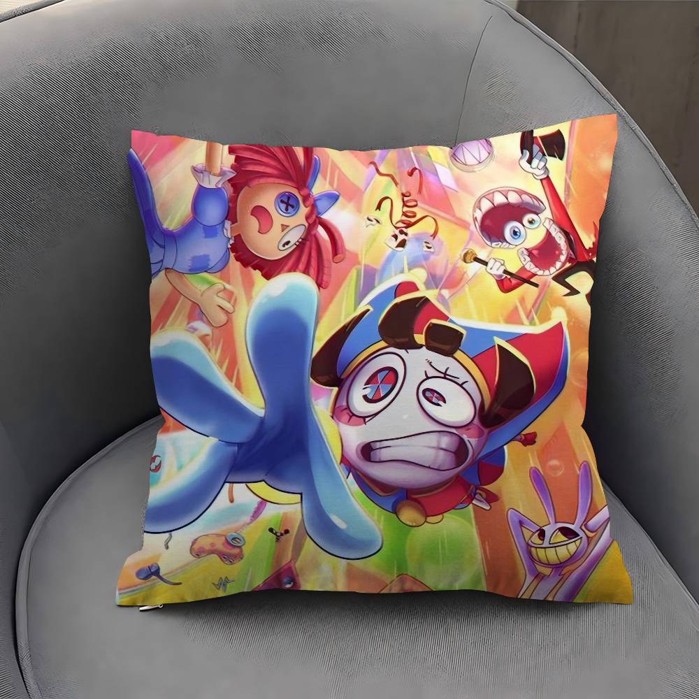 Anime The Amazing Digital Circus Kissenbezug Kissenhülle Kissenbezug Wohnzimmer Sofa Heimdekoration