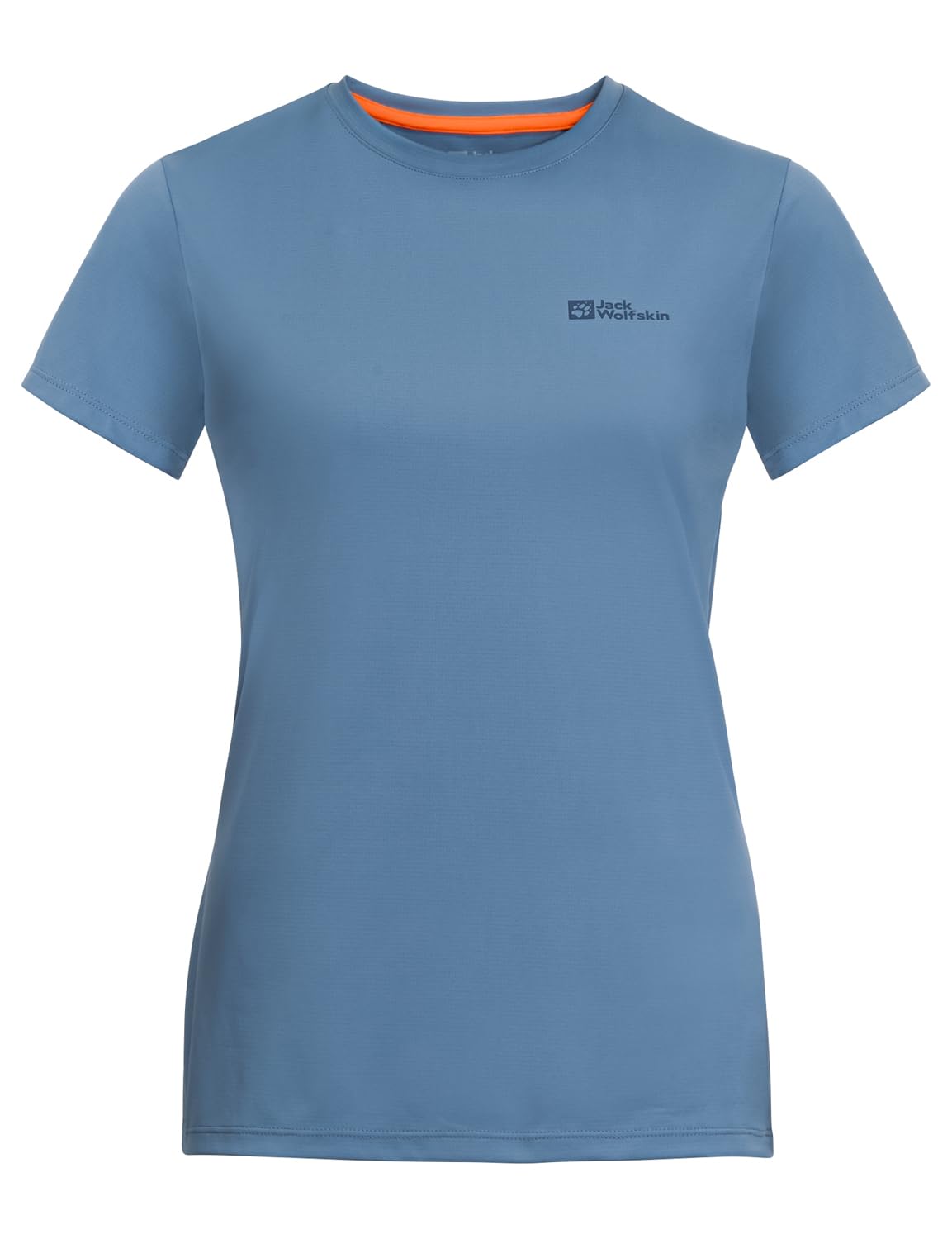 

Jack Wolfskin Футболка женская с коротким рукавом Tech PRELIGHT TRAIL T для трейлраннинга, синяя, XS (TEXADRI Влагоотводящий, Быстросохнущий, Дышащий) [1810101