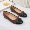 Designerskor Dam Casual Läder Rosett Enkla Vår 2026 Mode Dam Rund Tå Lätta Loafers Ballerinaskor Zapados Mujer