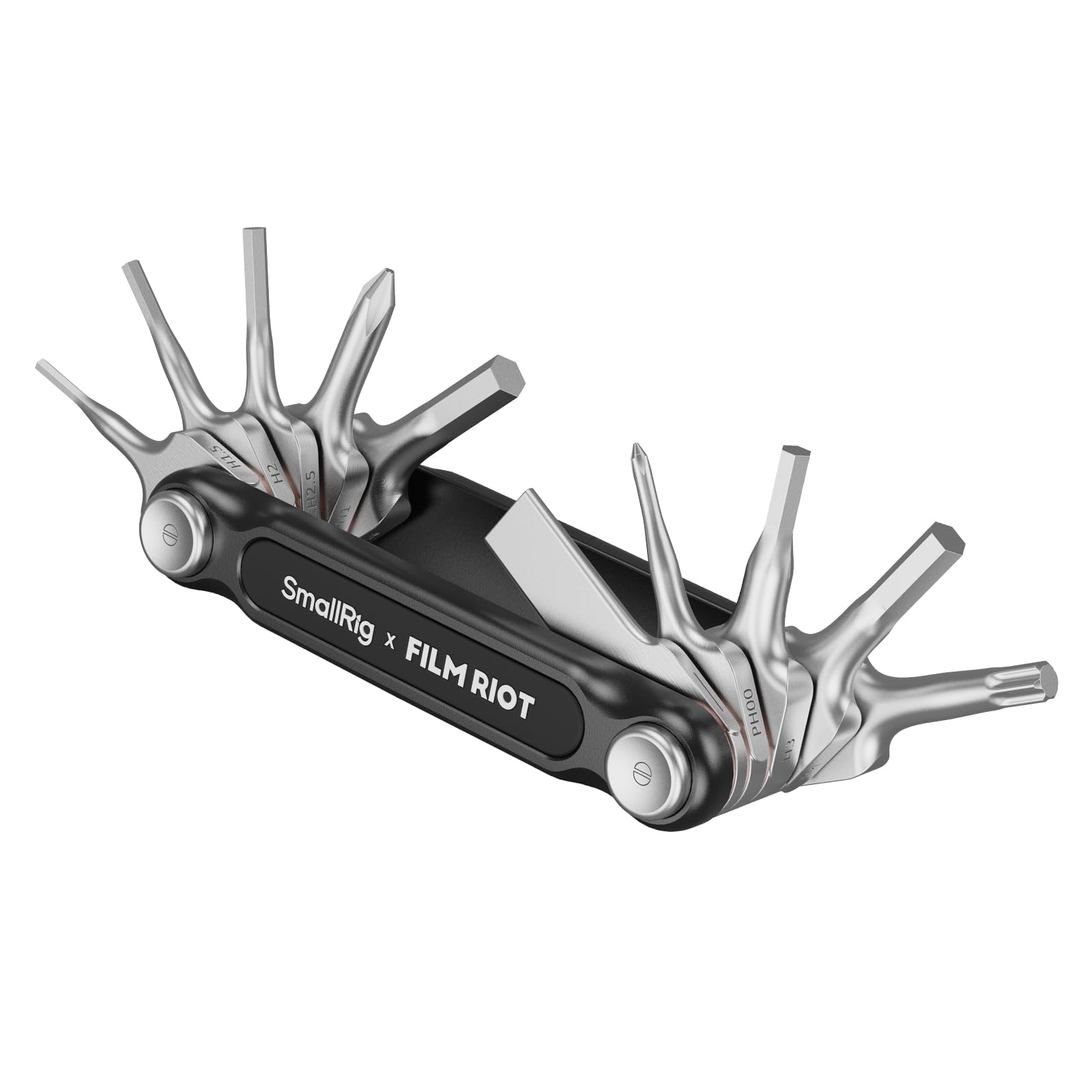 

SmallRig x FILM RIOT 10-in-1 Folding Tool Set with Screwdriver and Hex Wrench, Multiple Adjustable Angles, Portable and Compact Design (Black) 4375