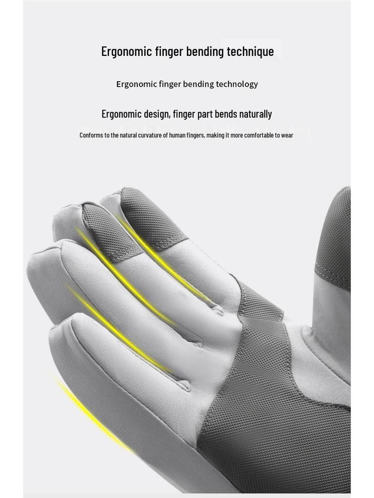Unisex Winter Ski Gloves: Water-Repellent, Windproof, Thick, Warm, Non-Slip, Touchscreen Compatible, Ideal for Skiing, Cycling, and Driving