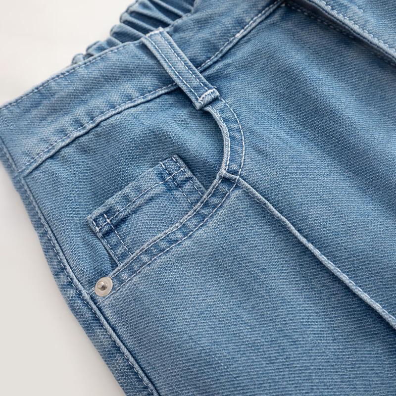 Lingsha Women's Tencel Denim Wide-Leg Pants