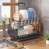 Foldable Kitchen Rack: Multi-functional Bowl & Chopstick Storage with Countertop Draining