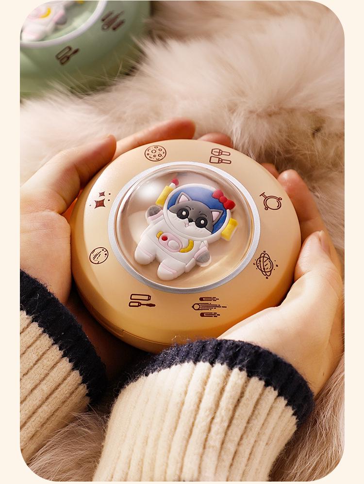 Portable Space Capsule Hand Warmer, Charger & LED Mirror