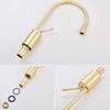 Single Handle Rotates 360 Compatible with Golden Brass Double Sinks Tap, Kitchen Sink Hot and Cold Water Taps, Modern Style