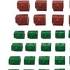 Hotelspiel, Ersatzteile, 12 rote Häuser und 32 grüne Hotelhäuser,