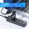 4 Ports USB HUB 4-Port Hub USB 3.0 To USB-C with Power Delivery And Data Sync for MacBook Pro/ MacBook Air/ Chromebook Pixel