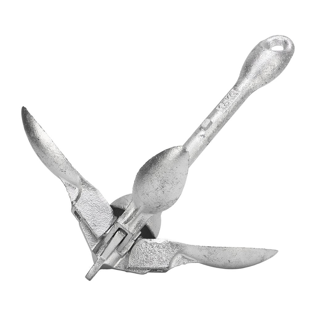 Universal Boat Anchor Carbon Steel Folding Grapnel 1.5kg 3.31lb with 20m Rope for Marine