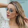 New Rimless Square Sunglasses Men's and Women's Retro Decorative Metal Sunglasses