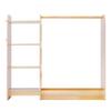 VEVOR Kids Dress Up Storage, with Mirror, Wooden Kids Dress Up Rack, Toddler Wardrobe Closet for Little Girls, Storage Armoire, Costume Organizer