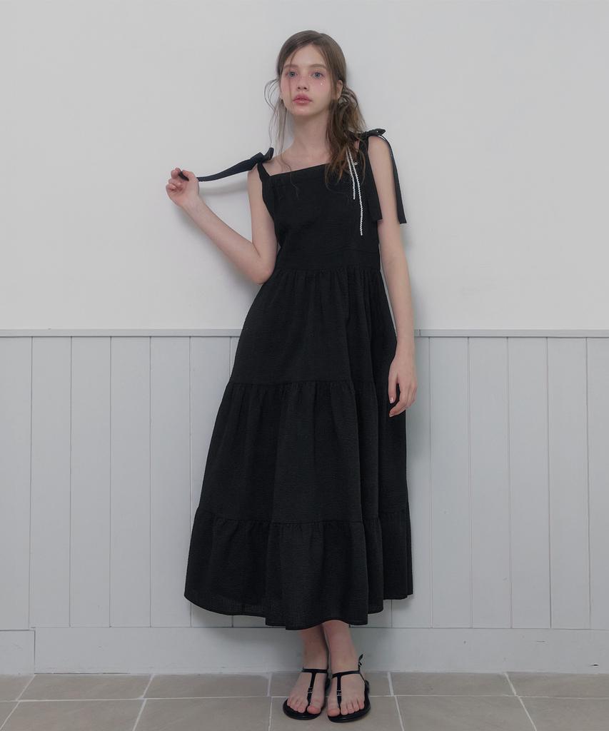 Teuwi Pendu Tiered Strap Sleeveless Long Dress