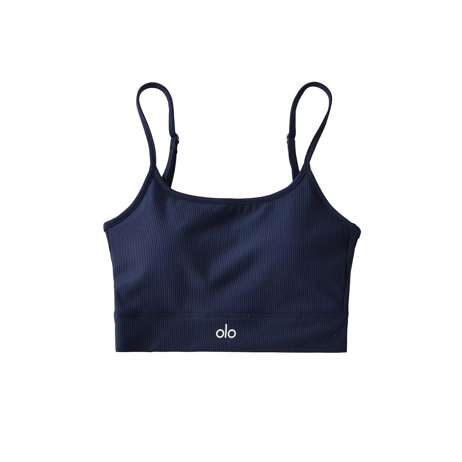 

Майка для йоги Spicy Girl: Женский фитнес-спортивный бюстгальтер с присборенной спинкой - Универсальная майка для бега, йоги и верхней одежды. Small темно-синий