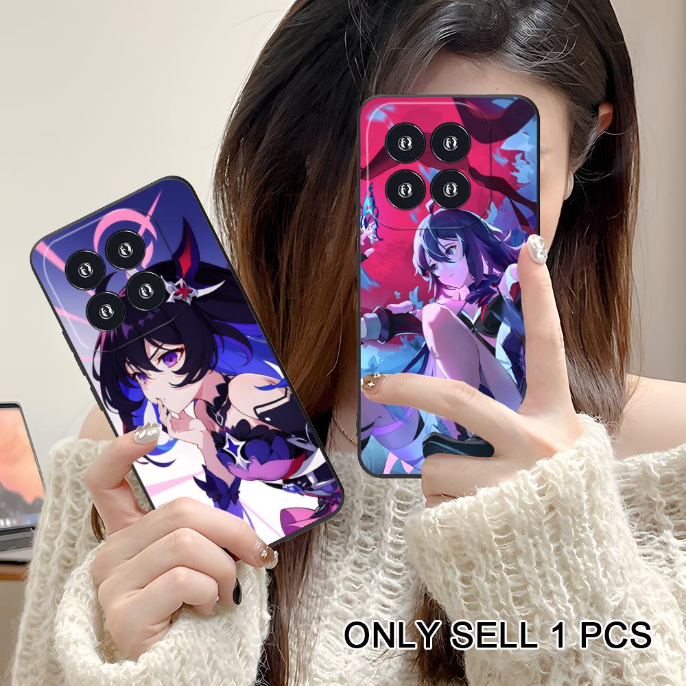 HSR Seele Matte TPU Mobile Phone Case for Xiaomi 15 14 13 12 Mi 11 T Ultra Lite Pro S X 5G Colorful Printing Cover