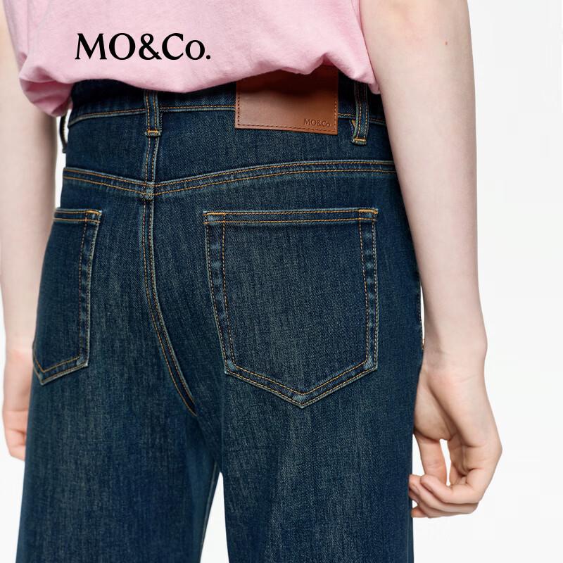MO&Co. Women's High-Waisted Slim-Fit Flared Jeans