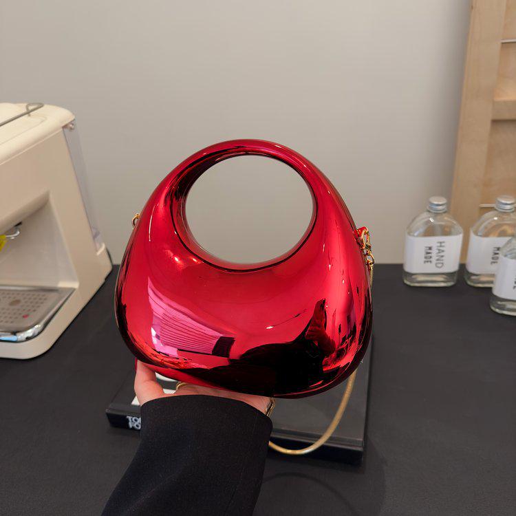 Wysokiej klasy kolorowa torebka wieczorowa w kształcie półksiężyca - Modna europejska i amerykańska moda 2025, damska torba na ramię crossbody