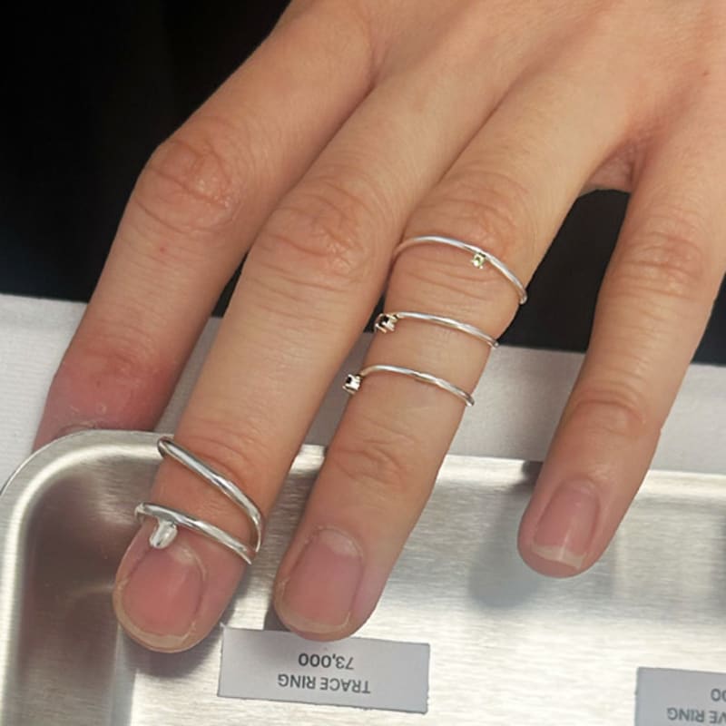 BRILLPIECE Twin trace nail ring