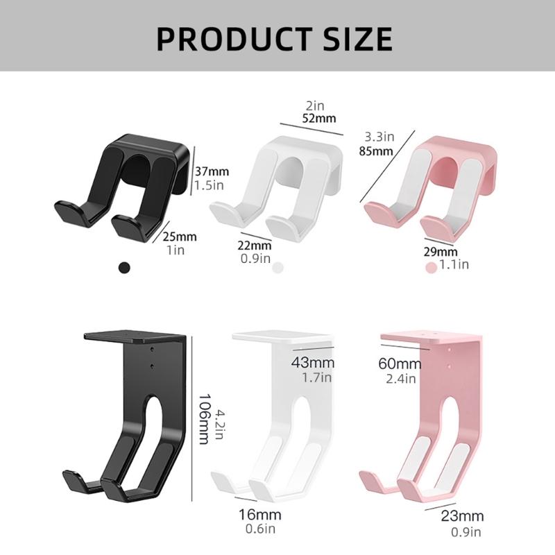 3pcs Universal Gamepad Holder Rack Wall Desk Mount Stand with Strong Load Bearing for Bag Handbag Hat Backpacks