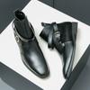 Hot Selling Men's Chelsea Boots Europe America High-end Banquet Dress Shoes Fashionable Red New Men's High Top Short Boots