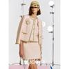 Blacknini "Pink Peas" Italian Alfafi Pink Tweed Classic Style Outwear Jumpsuit Skirt Vest
