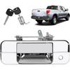 Tailgate Handle Liftgate Latch Handle with Bezel Lock Chrome Compatible with Toyota Vehicle Tundra 2007 2008 2009 2010 2011 2012 2013 Replace#