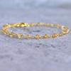 Citrine Beaded Bracelet Yellow Crystal Bracelet Yellow Faceted Beaded Gemstone Bracelet Rosary Bracelet Handmade Beaded Rosary Bracelet