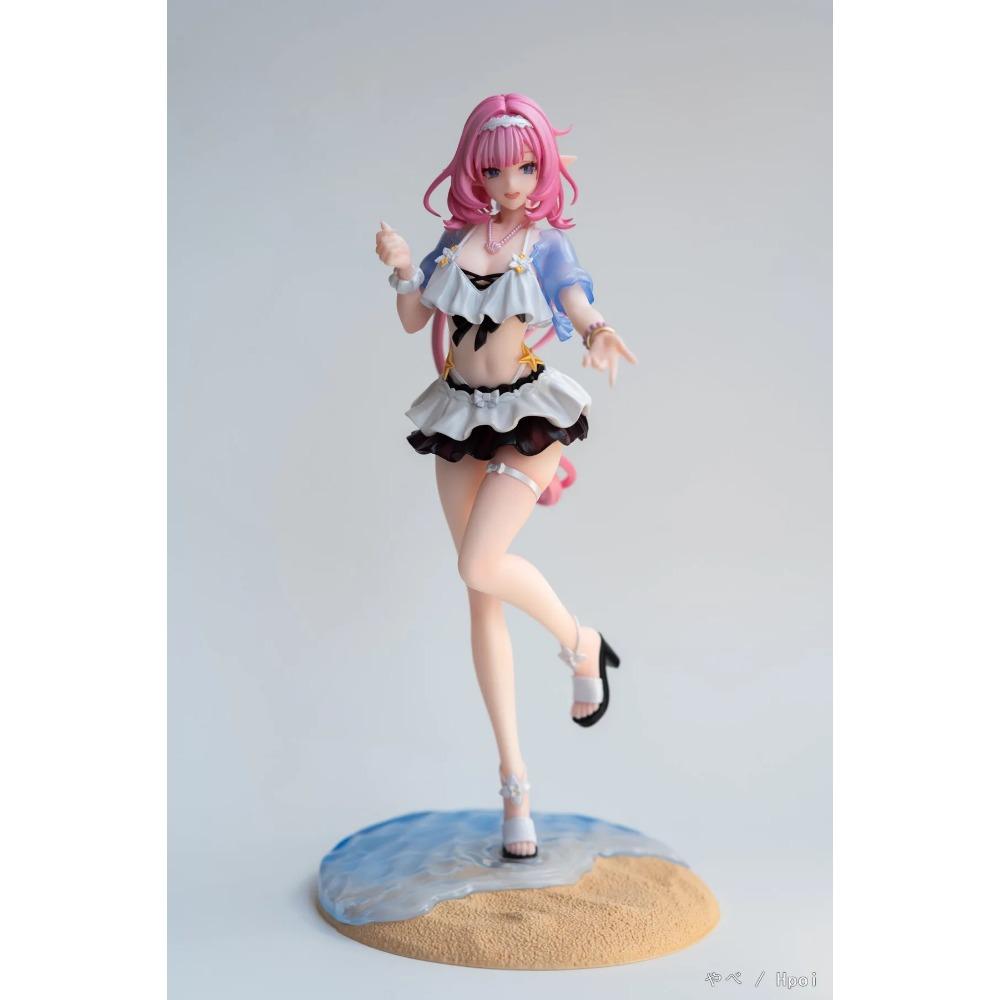 23CM Elysia Figure Anime Honkai Impact 3rd Cute Desktop Swimsuit Beach Model Desktop Toy Gift Collection Ornaments PVC