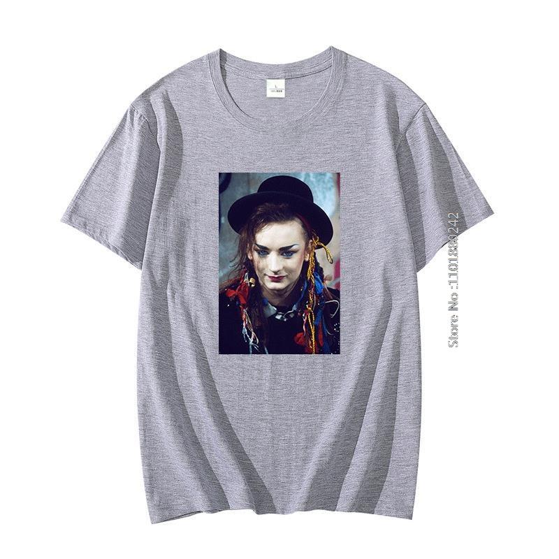Boy George Cool Poster Birthday Present Fashion Graphic T Shirts Big Size Short Sleeve T Shirt Summer New Shirts And Tshirts