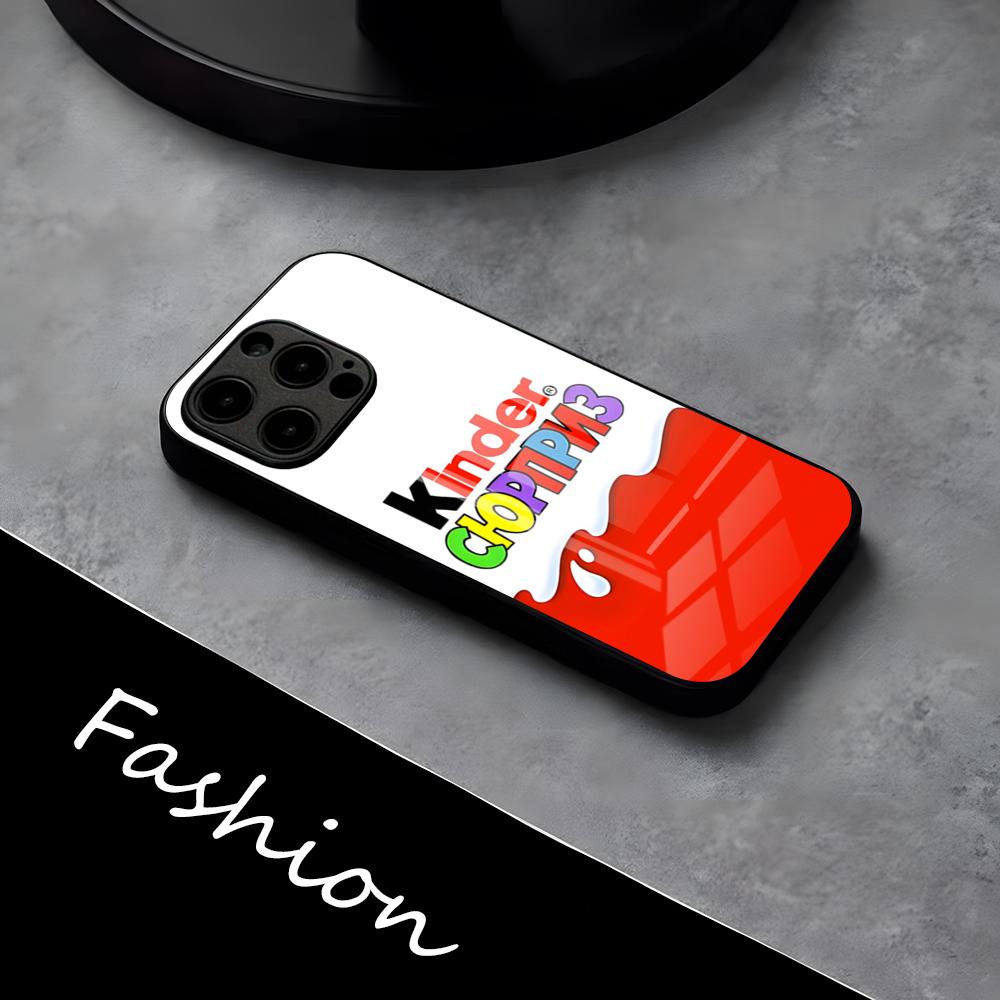 Trolly Egg K-KINDER JOY Surprise Phone Case For IPhone 17 Pro Max 16 15 14 Pro Max 13 11 X Xs Xr 8 7Plus Glass Cover