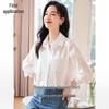 Women's Pure Cotton Long Sleeve White Shirt