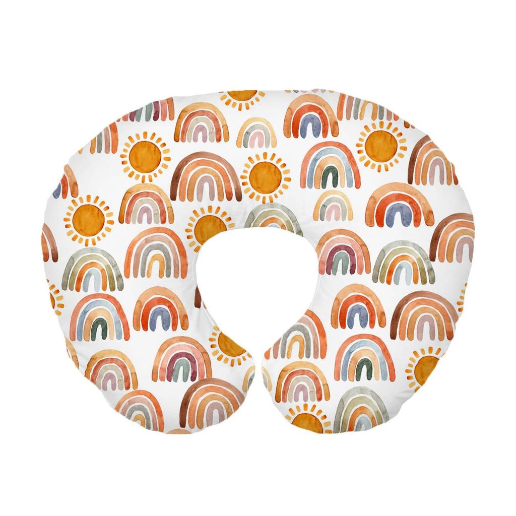 Soft and Breathable U Shaped Nursing Pillow Cover Cartoon Print Pillow Case Breastfeeding Pillow Slipcover Protectors