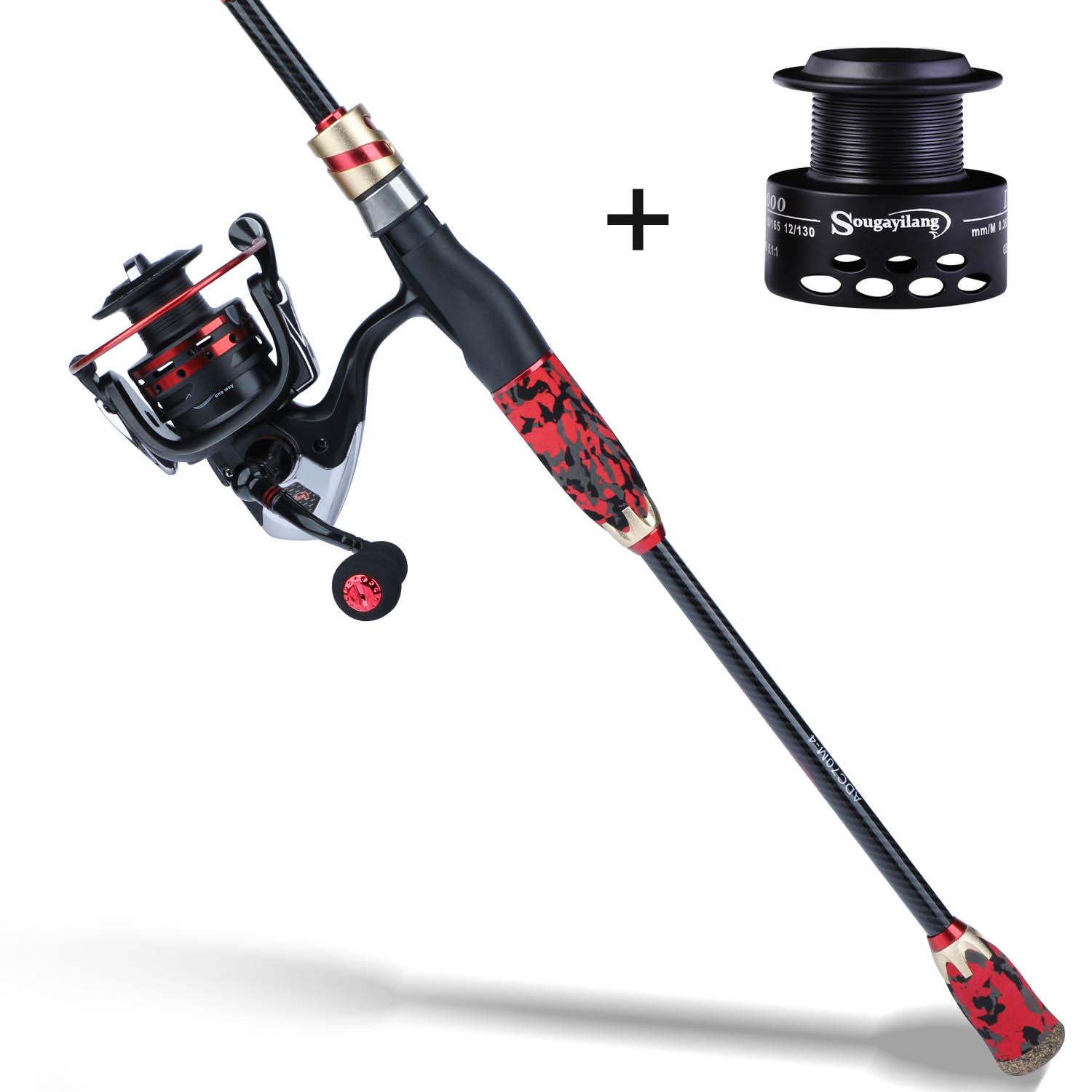 

Удочка Sougayilang, спиннинговая удочка, портативная сверхлегкая удочка, карбоновая удочка для пресноводной, соленой, рыболовной снасти 2.1&3000