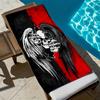Dark style skeleton angel pattern polyester microfiber beach towel is highly absorbent, suitable for swimming and beach outings